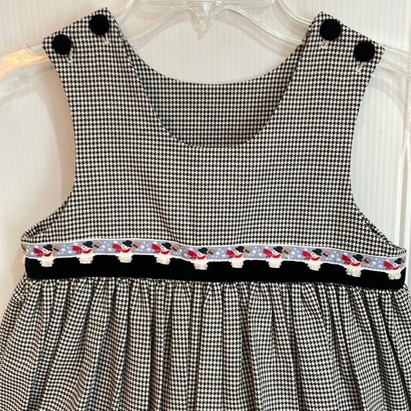 Girls Holiday Dress / Snowman w/Velvet Dress Girl Size 4 Christmas / Holiday - Picture 4 of 15